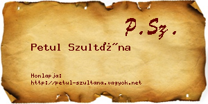 Petul Szultána névjegykártya